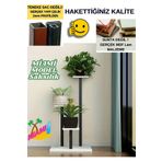 KL HOME Miami Model-3katlı Metal Saksı Çiçek Bitki Saksı Standı- Ev Salon Balkon Bahçe(1 ADET FİYATI)