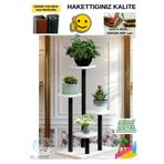 KL HOME Miami Model Çok Katlı Metal Saksı Çiçek Bitki 4 Kat Standı (1 ADET FİYATI) Salon Oturma Balkon