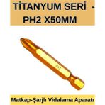 Kl Home Titanyum Bits Uç PH2X50 3 Adet Şarjlı Matkap Vidalama Aparatı Yüksek Dayanıklılık