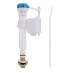 Klanata Tuvalet Dolgu Valfi Onarım Kiti, Çift Floş Sarnalı Sifiz Sifiz Banyo için Banyo için Dolgu Valfi, Mavi+Beyaz, G1/2 İplik (4-point copper pipe water inlet valve)
