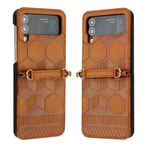 Klapber Samsung Galaxy Z FLIP3 için Cep Telefonu Kılıfı Katlanır Kapaklı Kılıf Galaxy Z FLIP 3 için Deri Çanta [Futbol Çizgileri] Çarpışma Önleyici Silikon Kılıf Samsung Z FLIP3, T4 için