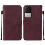 Klapber Xiaomi Redmi K50 Pro için cep telefonu kılıfı Redmi K50 Pro için deri kılıf kapaklı kılıf kart bölmeli çanta dik durma fonksiyonlu yumuşak silikon kılıflar Redmi K50 Pro için kılıf, şarap