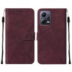 Klapber Xiaomi Redmi Note 12 için cep telefonu kılıfı deri çanta katlanır kılıf kart bölmeli çanta dik durma fonksiyonlu koruyucu kılıf yumuşak silikon kılıflar Xiaomi Redmi Note 12 için, şarap