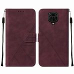 Klapber Xiaomi Redmi Note 9s için cep telefonu kılıfı deri çanta kapaklı kılıf kart bölmeli ve mıknatıslı kilitli torba, dik durma fonksiyonu yumuşak silikon kılıf Redmi Note 9s için, iş tarzı şarap