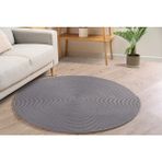 Klappe Design Jüt Hasır Oval Halı - Beyaz - 150 x 150 cm