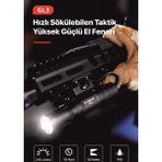 Klarus Gl3 Klarus Gl3 Usb-C Şarj Edilebilir LED Taktik Tüfek Feneri - Koyu Siyah