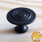 Klas Daire Kulp Dugme Mat Siyah Mobilya Dolap Mutfak Dolabi Cekmece Kulplari Kapak Kulpu Kulb Metal