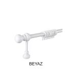 Klasik Ahşap Rustik Perde Askısı 28 Mm Boru Beyaz