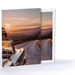 Klasik Araba ve Gün Batımı, A4 Poster (GGK-PE023)
