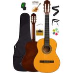 Klasik Gitar 4/4 Tam Boy Naturel, Sap Ayarlı, Full Set - Seçenek 1 - Altın