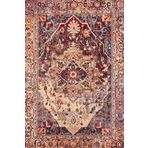 Klasik Kahve Kırmızı Salon&Oturma Odası&Yolluk Dijital Baskılı Makinede Yıkanabilir Kaymaz Taban Saçaklı Halı HK046