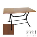 Klasik Katlanır Masa 70X120 Cm - (Werzalit, Wermodin Ve Allzalit Tabla) - Koyu Ahşap