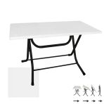 Klasik Katlanır Masa 80X120 Cm - (Werzalit, Wermodin Ve Allzalit Tabla) - Beyaz