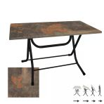 Klasik Katlanır Masa 80X120 Cm - (Werzalit, Wermodin Ve Allzalit Tabla) - Metalic Oxid 1