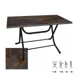 Klasik Katlanır Masa 80X120 Cm - (Werzalit, Wermodin Ve Allzalit Tabla) - Metalic Oxid 3