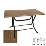 Klasik Katlanır Masa 80X120 Cm - (Werzalit, Wermodin Ve Allzalit Tabla) - Rustic Dark