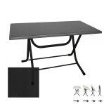 Klasik Katlanır Masa 80X120 Cm - (Werzalit, Wermodin Ve Allzalit Tabla) - Siyah