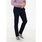 Klasik Kesim Erkek Keten Pantolon LACİVERT 54