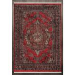 Klasik Kırmızı Pamuk Dikdörtgen Pamuk Makinada Yıkanabilir Kaymaz Taban Dijital Makine Baskı Salon Halı-I-F_Anatolian-6024-100x300