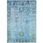 Klasik Mavi Salon&oturma Odası Yolluk&yatak Odası Dijital Baskılı Makinede Yıkanabilir Kaymaz Taban Saçaklı Halı Hk058