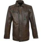 Klasik Model Iç Cepli Erkek Deri Mont Fındık Renk - 01 Siyah - XL