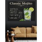 Klasik Mojito Tarifi Menüsü Dekoratif Kanvas - Mdf Ahşap Tablo