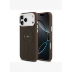 Klasik Yazı Logolu PU Deri Magsafe Uyumlu iPhone 17 Pro Max Kılıf
