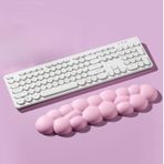 Klasse Cloud Klavye Bilek Destek Seti, Bulut ErgoPad, Kaymaz Tabanlı, Nefes Alan Kumaş, Ağrı Önleyici (Klavye Desteği, Pembe)