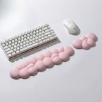Klasse Cloud Klavye ve Mouse Bilek Destek Seti, Bulut ErgoPad, Kaymaz Tabanlı, Nefes Alan Kumaş, Ağrı Önleyici (Bilek Desteği Seti, Pembe)