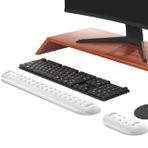Klasse Gaming Klavye ve Mouse Bilek Destek Seti, ErgoPad, Kaymaz Tabanlı, Nefes Alan Kumaş, Ağrı Önleyici (Beyaz Destek Seti)