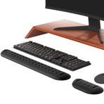 Klasse Gaming Klavye ve Mouse Bilek Destek Seti, ErgoPad, Kaymaz Tabanlı, Nefes Alan Kumaş, Ağrı Önleyici (Siyah Destek Seti)