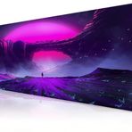 KLASSE PRO - 10 Farklı Model Dikişli Kenar 90x40 cm Oyuncu Gaming Mouse Pad (Lunar Majesty, 90x40 cm)