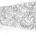 Klasse Pro - 6 Farklı Model Dikişli Kenar 70x30 cm Oyuncu Gaming Mouse Pad (White Map Lines)