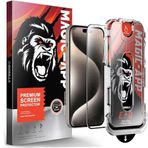 Klasse X-Gorilla iPhone 15 Pro Max Ekran Koruyucu Cam | 9H Kırılmaz Tam Kaplama, Tozsuz Uygulama ve Kırılmaz & Çizilmez (Şeffaf & Hayalet Seçenekleri)