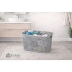 Klassy Damla Çok Amaçlı Çamaşır Sepeti – 30 Lt - 345 x 495 x 235 mm - Gri