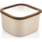 Klassy Elis Silikon Kapaklı Saklama Kabı Seti.(1,10 Lt+1,50 LT+2,00LT+2,50 Lt) 4lü Set - Bej