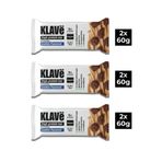 KLAVë Yüksek Protein Bar Kakaolu & Kurabiye Aromalı - 60 g x 6 Adet - 15g Protein, Vegan ve Glutensiz