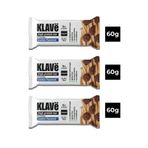 KLAVë Yüksek Protein Bar Kakaolu & Kurabiye Aromalı - 60g x 3 Adet - 15g Protein, Vegan ve Glutensiz