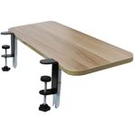 Klavye Genişletilmiş Katlanabilir Kelepçe Gonomik Fare İş İstasyonu Platformu Masa Montaj Kolçak Raf Standı Zımbalamaz, Bej, 50 x 25 cm