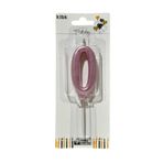 klbk Alya-butık 10 Cm 0 Yaş Doğum Günü Büyük Rakam Sayılı Pasta Mumu Rose Renk Rakam Mum