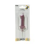 klbk Alya-butık 10 Cm 1 Yaş Doğum Günü Büyük Rakam Sayılı Pasta Mumu Rose Renk Rakam Mum