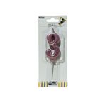 klbk Alya-butık 10 Cm 3 Yaş Doğum Günü Büyük Rakam Sayılı Pasta Mumu Rose Renk Rakam Mum