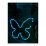KLBKBMAVİ001 - Kelebek - Buz Mavi Neon Led Masa Lambası - 20 X 16Cm - Tamamen El Işçiliği - Dilaneon -