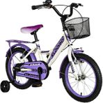 Kldoro KD-16301 Çelik Kadro 16 Jant Bagajlı Mor Beyaz Kız Çocuk Bisikleti