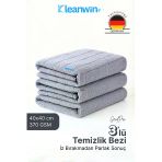 Kleanwin Gridpro 3’Lü Mikrofiber Mutfak Bezi 40X40 Cm – Çok Amaçlı İz Bırakmayan Temizlik Bezi
