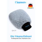 Kleanwin Hydroglove Mikrofiber Gri Oto Yıkama Eldiveni | Sünger Dolgulu, Emici Araç Temizlik ve Cila Eldiveni