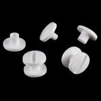 KLEBESHOP24 Kovanlı Vidalar aus plastik | Siyah veya beyaz | Beden seçilebilir | 20, 50, 100 veya 1000 adet | vida perçin aus plastik | defterler, albüm, kartlar, cüzdan vs. için/