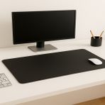 Kleen Pu Deri Masa Matı Mousepad Su Geçirmez Masa Sümeni Dizüstü Bilgisayar/ofis/ev Için (35 x 75 ) - Siyah