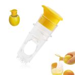 KLEHOPE Manuel meyve sıkacağı, mini limon sıkacağı, el presi, limon sıkacağı, ağızlı, ABS plastik, limon, mandalina, portakal suyu sıkmak için manuel meyve sıkacağı