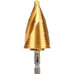 Klein Tools 25960 Kademeli Matkap Ucu, 7/8 Ila 1-3/8-Inç, Spiral Çift Yivli Kesim, Ince Metal, Plast - Renkli